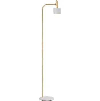 Lampička NOVA LUCE stojací lampa PAZ zlatý kov bílé kovové stínidlo bílá základna E27 1x12W 230V IP20 bez žárovky 9426653