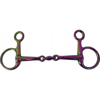 Udidlo pro koně Udidlo Baucher dvakrát lomené Rainbow Balotade 10,5 cm
