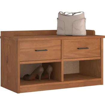 Lavice do předsíně SANDNES 87x40x50 cm masivní borovice Hnědá4010460