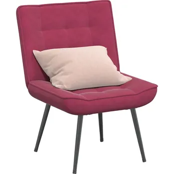 Křeslo Relaxační křeslo vínová 64x74x84 cm samet Červená4012321