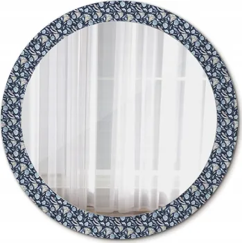 Zrcadlo Závěsné Zrcadlo se skleněným rámem, boho styl, 80 cm