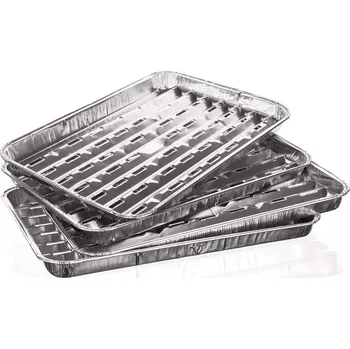 HAPPY GREEN Sada grilovacích obdélníkových alu misek 34 x 23 cm, 4 ks (HAPPY GREEN Sada grilovacích obdélníkových alu misek 34 x 23 cm, 4 ks)