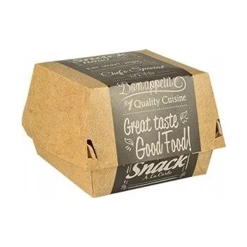 Jednorázové nádobí Krabička na burger Good Food 11,5x11x7 cm 50 ks
