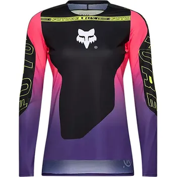 Cyklistické kalhoty Dámský dres Fox W Flexair Ls Jersey Elevated Black
