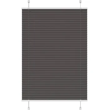 Žaluzie Plisovaná roleta černá 85x100 cm Šířka látky 84,4 cm Polyester Černý4015123