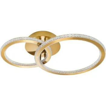 NOVA LUCE stropní svítidlo CILION zlatý mosazný hliník a akryl LED 48W 230V 2928K IP20 stmívatelné 9011137