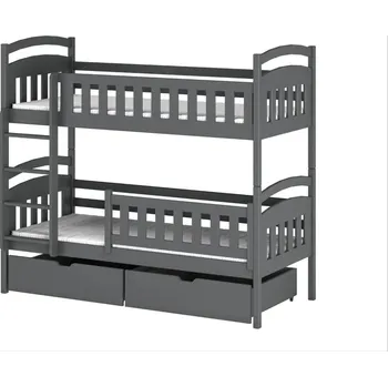 Postel Legno Dětská patrová postel Irma grafit Rozměr (cm): 90x200