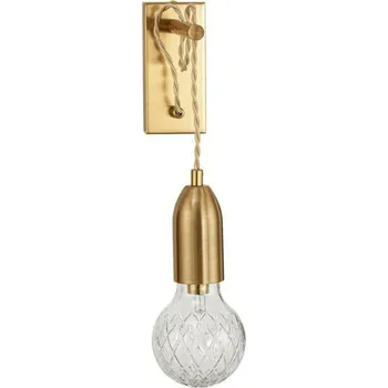 Nástěnné svítidlo NOVA LUCE nástěnné svítidlo VEDA mosazný kov a čiré sklo G9 1x6W 230V IP20 bez žárovky 9536411