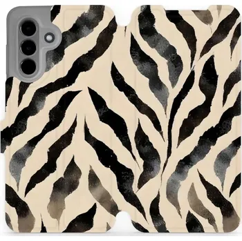Pouzdro na mobilní telefon Flipové pouzdro Mobiwear - Samsung Galaxy A26 5G - VA53S Zebří (Knížkové flip pouzdro, obal, kryt na mobil Samsung Galaxy A26 5G - VA53S Zebří, materiál Umělá kůže + TPU - ochrana 360°, stojánek, silikonová vanička, magnetické zavírání)