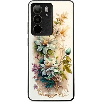 Pouzdro na mobilní telefon Lesklý kryt Mobiwear Glossy - Realme C75 - G014G Krémové květy (Prémiové lesklé pouzdro, obal, kryt Mobiwear Glossy na mobil Realme C75 - G014G Krémové květy, materiál Plast + TPU silikon - krytí po všech stranách, neošoupatelný potisk, tenké provedení,)