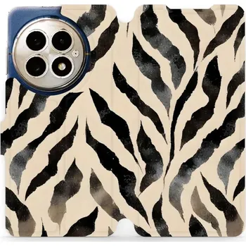 Pouzdro na mobilní telefon Flipové pouzdro Mobiwear - OnePlus 13 - VA53S Zebří (Knížkové flip pouzdro, obal, kryt na mobil OnePlus 13 - VA53S Zebří, materiál Umělá kůže + TPU - ochrana 360°, stojánek, silikonová vanička, magnetické zavírání)