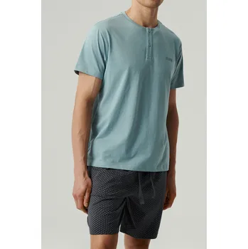 Pánské pyžamo Atlantic NMP-386 Barva: Modrá, Velikost: XL