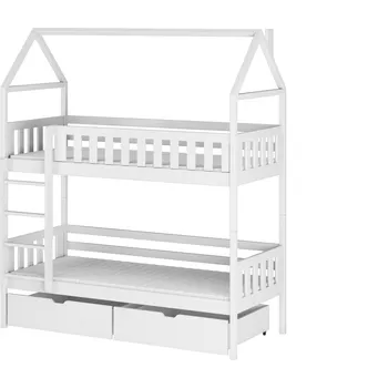 Postel Legno Dětská patrová postel Aiga bílá Rozměr (cm): 80x160