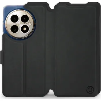 Pouzdro na mobilní telefon Flipové pouzdro Mobiwear Semiš - OnePlus 13 - Černé (Knížkové semišové flip pouzdro, obal, kryt na mobil OnePlus 13 - Černé, materiál semiš + TPU, ochrana 360°, stojánek, silikonová vanička, magnetické zavírání)