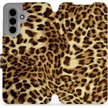 Pouzdro na mobilní telefon Flipové pouzdro Mobiwear - Samsung Galaxy A36 5G - VA33P Leopardí vzor (Knížkové flip pouzdro, obal, kryt na mobil Samsung Galaxy A36 5G - VA33P Leopardí vzor, materiál Umělá kůže + TPU - ochrana 360°, stojánek, silikonová vanička, magnetické zavírání)