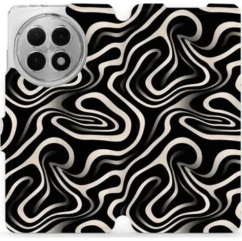 Pouzdro na mobilní telefon Flipové pouzdro Mobiwear - OnePlus 13R - VA63S Vlnky a linky (Knížkové flip pouzdro, obal, kryt na mobil OnePlus 13R - VA63S Vlnky a linky, materiál Umělá kůže + TPU - ochrana 360°, stojánek, silikonová vanička, magnetické zavírání)