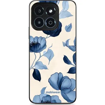 Pouzdro na mobilní telefon Lesklý kryt Mobiwear Glossy - Honor X6b - GP73G Modrá krása květů (Prémiové lesklé pouzdro, obal, kryt Mobiwear Glossy na mobil Honor X6b - GP73G Modrá krása květů, materiál Plast + TPU silikon - krytí po všech stranách, neošoupatelný potisk, tenké)