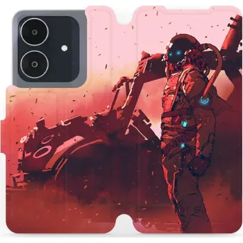Pouzdro na mobilní telefon Flipové pouzdro Mobiwear - Realme Note 60 - MA09S Průzkumník s červeným vozítkem (Knížkové flip pouzdro, obal, kryt na mobil Realme Note 60 - MA09S Průzkumník s červeným vozítkem, materiál Umělá kůže + TPU - ochrana 360°, stojánek, silikonová vanička,)