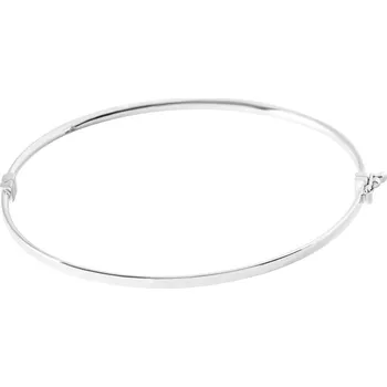 Náramek GEMMAX Obručový náramek z bílého zlata s hladkou extra lesklou úpravou šířka 2,5 mm délka UNI 16 - 18 cm GLBWN-18-03368