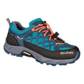 Dětská treková obuv Salewa Dětské boty Wildfire WP EU 33, Caneel Bay/Fluo Coral