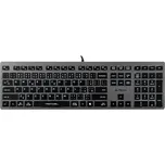 A4tech FX60, kancelářská klávesnice s bílým podsvícením, USB, CZ, šedá
