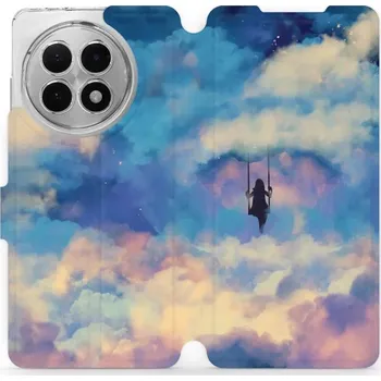 Pouzdro na mobilní telefon Flipové pouzdro Mobiwear - OnePlus 13R - MR09S Dívka na houpačce v oblacích (Knížkové flip pouzdro, obal, kryt na mobil OnePlus 13R - MR09S Dívka na houpačce v oblacích, materiál Umělá kůže + TPU - ochrana 360°, stojánek, silikonová vanička, magnetické)