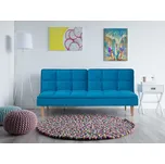 pohovka Modrá 3místná rozkládací s funkcí spaní, skandinávský styl Beliani