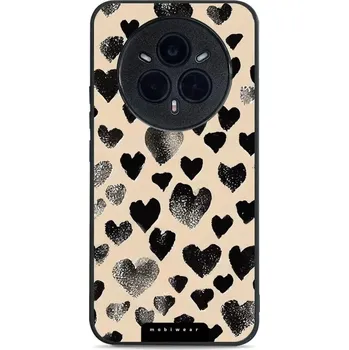 Pouzdro na mobilní telefon Lesklý kryt Mobiwear Glossy - Realme 14 Pro 5G - GA51G Černá srdíčka (Prémiové lesklé pouzdro, obal, kryt Mobiwear Glossy na mobil Realme 14 Pro 5G - GA51G Černá srdíčka, materiál Plast + TPU silikon - krytí po všech stranách, neošoupatelný potisk, tenké)