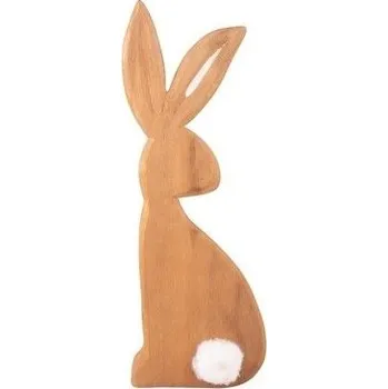Velikonoční dekorace Dekorace ZAJÍC s ocáskem, na postavení 9x25x2cm, dřevo