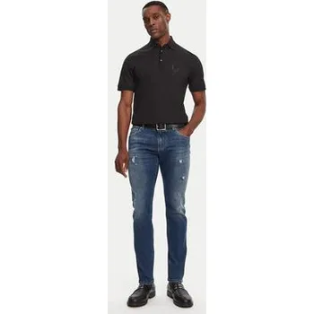 Pánská košile Dolce&Gabbana Polokošile G8SG0Z G7N4P Černá Regular Fit 56