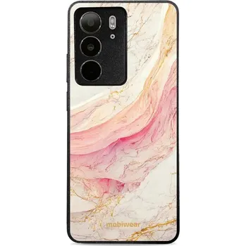 Lesklý kryt Mobiwear Glossy - Realme C75 - G027G - Růžový a zlatavý mramor (Prémiové lesklé pouzdro, obal, kryt Mobiwear Glossy na mobil Realme C75 - G027G - Růžový a zlatavý mramor, materiál Plast + TPU silikon - krytí po všech stranách, neošoupatelný)