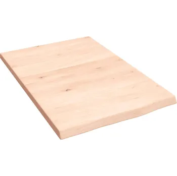 police Nástěnná police 40 x 60 x 2 cm neošetřené masivní dubové dřevo Hnědá363515