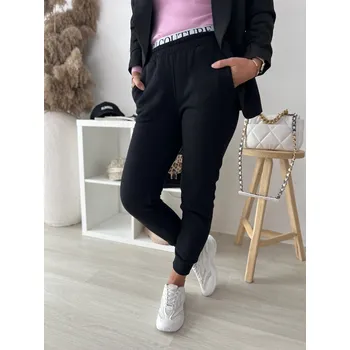 Mishel Zateplené tepláky BG černá Velikost: S