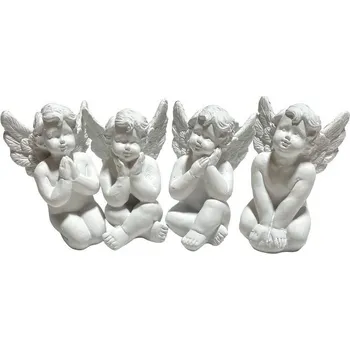 Vánoční dekorace Dekorace ANDĚL zasněný, 3,5x2,5cm, v.5cm, polyresin