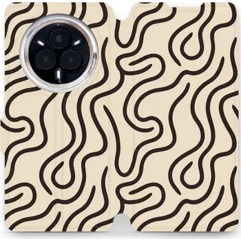 Pouzdro na mobilní telefon Flipové pouzdro Mobiwear - Realme 14 Pro Plus 5G - VA60S Linky (Knížkové flip pouzdro, obal, kryt na mobil Realme 14 Pro Plus 5G - VA60S Linky, materiál Umělá kůže + TPU - ochrana 360°, stojánek, silikonová vanička, magnetické zavírání)