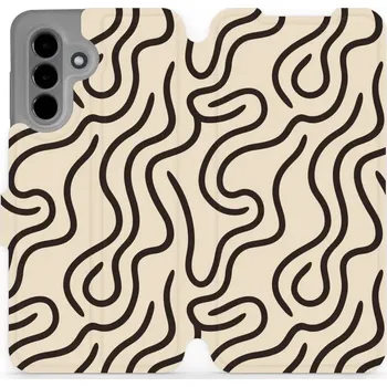 Pouzdro na mobilní telefon Flipové pouzdro Mobiwear - Samsung Galaxy A36 5G - VA60S Linky (Knížkové flip pouzdro, obal, kryt na mobil Samsung Galaxy A36 5G - VA60S Linky, materiál Umělá kůže + TPU - ochrana 360°, stojánek, silikonová vanička, magnetické zavírání)