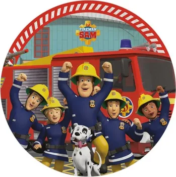 Party dekorace EKO Papírové talíře Požárník Sam 23 cm - 8 ks