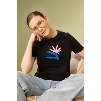 Bavlněné tričko Medicine černá barva RS25.TSD658 99X, vel. M