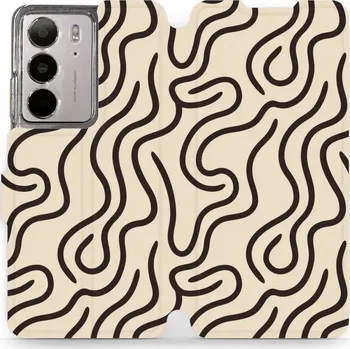 Pouzdro na mobilní telefon Flipové pouzdro Mobiwear - Realme C75 - VA60S Linky (Knížkové flip pouzdro, obal, kryt na mobil Realme C75 - VA60S Linky, materiál Umělá kůže + TPU - ochrana 360°, stojánek, silikonová vanička, magnetické zavírání)