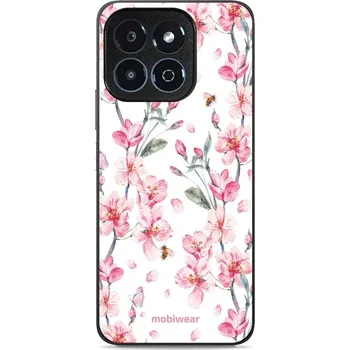 Pouzdro na mobilní telefon Lesklý kryt Mobiwear Glossy - Honor X6b - G033G - Růžové květy (Prémiové lesklé pouzdro, obal, kryt Mobiwear Glossy na mobil Honor X6b - G033G - Růžové květy, materiál Plast + TPU silikon - krytí po všech stranách, neošoupatelný potisk, tenké provedení,)