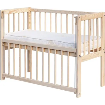 Scarlett II Postýlka Baby k posteli rodičů stahovací bok - borovice (přírodní)