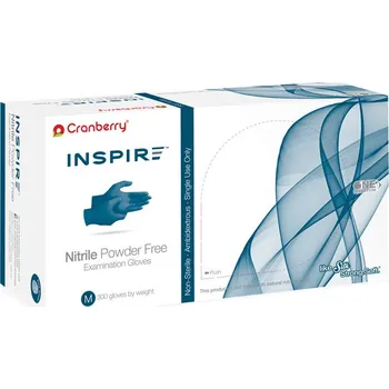 Vyšetřovací rukavice Nitrilové rukavice Cranberry Inspire, 300 ks - vel. M