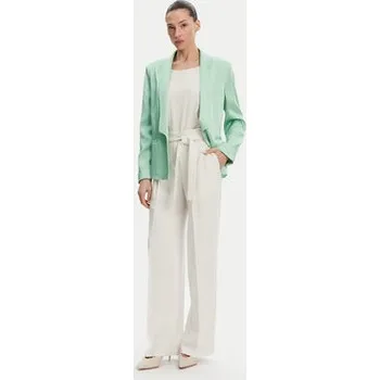 Dámské kalhoty BOSS Kalhoty z materiálu Tapiana 50479405 Écru Relaxed Fit 42