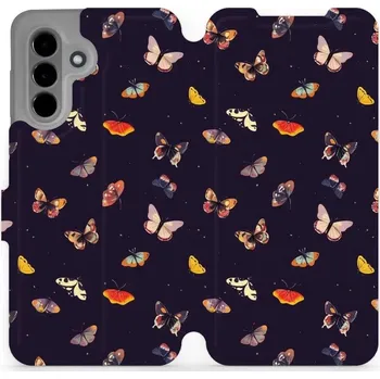 Pouzdro na mobilní telefon Flipové pouzdro Mobiwear - Samsung Galaxy A36 5G - VP78S Barevní motýlci (Knížkové flip pouzdro, obal, kryt na mobil Samsung Galaxy A36 5G - VP78S Barevní motýlci, materiál Umělá kůže + TPU - ochrana 360°, stojánek, silikonová vanička, magnetické zavírání