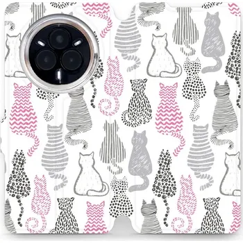 Pouzdro na mobilní telefon Flipové pouzdro Mobiwear - Realme 14 Pro Plus 5G - MX01S Kočičí zádíčka (Knížkové flip pouzdro, obal, kryt na mobil Realme 14 Pro Plus 5G - MX01S Kočičí zádíčka, materiál Umělá kůže + TPU - ochrana 360°, stojánek, silikonová vanička, magnetické zavírání)