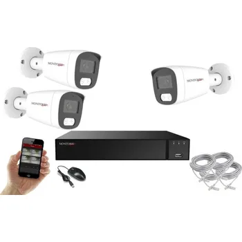 Kompletní kamerový systém Monitorrs Security AI Hybrid light IP 3 kamerový set 5 Mpix WTube (6143K3) (Monitorrs Security)