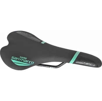 Sedlo na kolo sedlo San Marco Monza Wide Start Up černé - tyrkysové