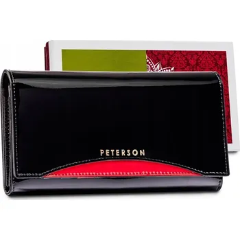 Peněženka Peterson dámská peněženka z pravé kůže, černá
