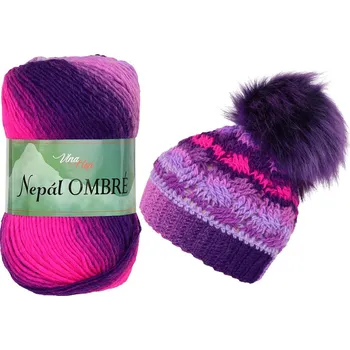 Příze Vlna Hep Nepál Ombré 7424