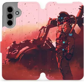 Pouzdro na mobilní telefon Flipové pouzdro Mobiwear - Samsung Galaxy A36 5G - MA09S Průzkumník s červeným vozítkem (Knížkové flip pouzdro, obal, kryt na mobil Samsung Galaxy A36 5G - MA09S Průzkumník s červeným vozítkem, materiál Umělá kůže + TPU - ochrana 360°, stojánek, silikonov